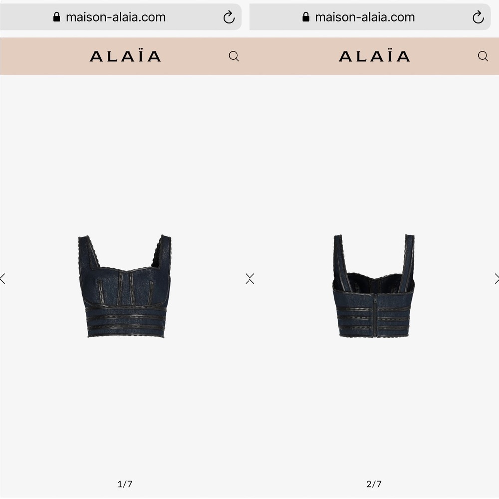 Alaia denim skirt and top SET!!